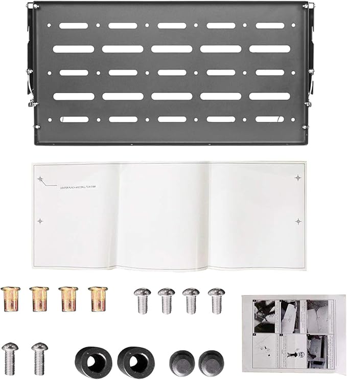Hooke Road JK Wrangler Tailgate Table Metal Storage Rack Foldable Cargo Shelf for 2007-2018 Jeep Wrangler JK & Unlimited
