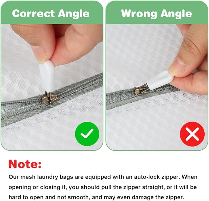 Tenn Well Durable Honeycomb Mesh Laundry Bags, 2 XX-Large 24in x 24in Washing Delicate Bags with Colorful Zipper for Huge Clothes, Curtain, Coverlet, Carpet