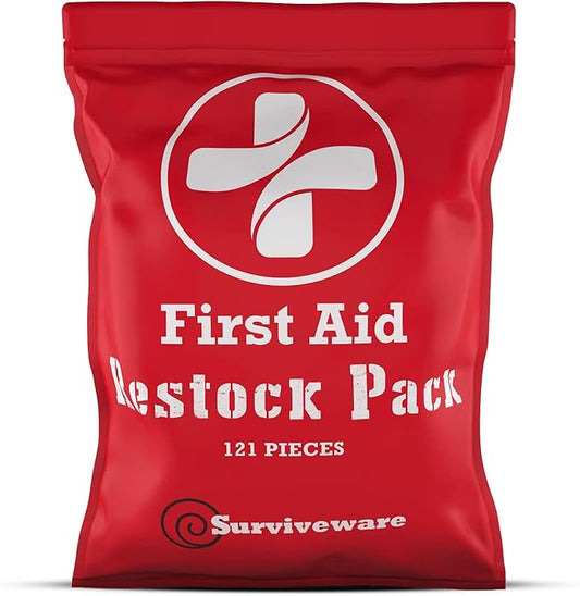 Surviveware 110 Pcs Waterproof Premium Survival First Aid Kit - Survival Emergency Preparedness for Travel Camping Gear, Survival Kit and Outdoor Emergencies - HSA & FSA Eligible Survival Kit