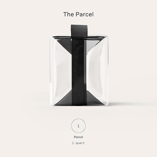 Cadence Parcel - Clear Kit with Magnetic Closure - Durable and Leak-Resistant Travel Toiletry Kit - TSA-Compliant & Modular Design - Hygiene Bag for Travel Essentials - 1 Qt - Ink