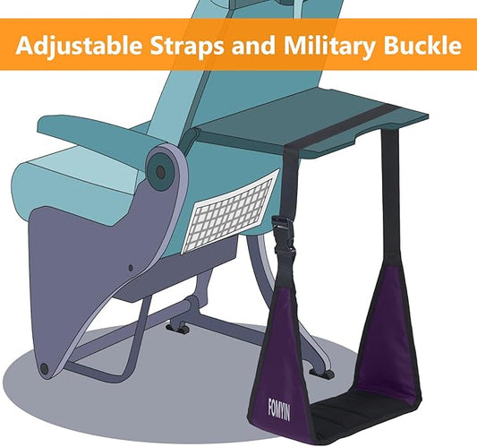 Airplane Footrest with No Feet Clashing Support Design, Portable Travel Foot Hammock, Memory Foam Plane Foot Rest to Relieve Feet Soreness - Long Flights Essentials