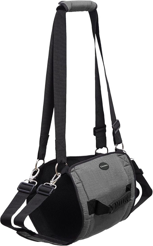 COODEO Dog Carry Sling, Emergency Backpack Pet Legs Support & Rehabilitation Dog Lift Harness for Nail Trimming, Dog Carrier for Senior Dogs Joint Injuries, Arthritis, Up and Down Stairs(M, Black)