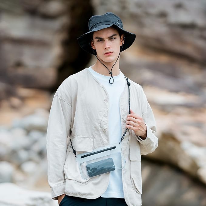 bitplay AquaSeal Lite- Universal Waterproof Phone Pouch/Dry Bag with Adjustable Strap Grey