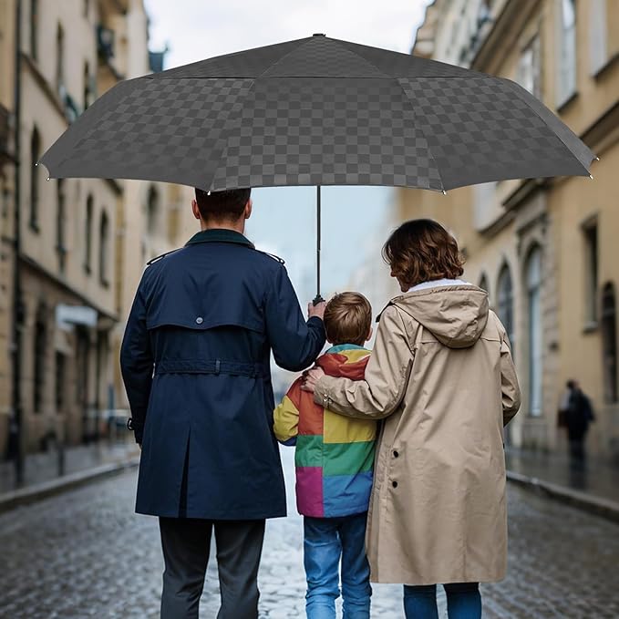 Satol 46/54/62 Inch Large Golf Umbrella, Windproof 10 Ribs Automatic Open/Close Oversize Double Canopy Vented Portable Folding Travel Umbrellas, UPF 50+ Sun & Rain Compact Umbrellas for Outdoor