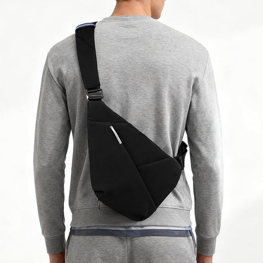 Crossbody Bags For Men, Lightweight Crossbody Sling Backpack, Sling Bag Anti Thief Chest Bag Daypack For Travel Hiking (Black)