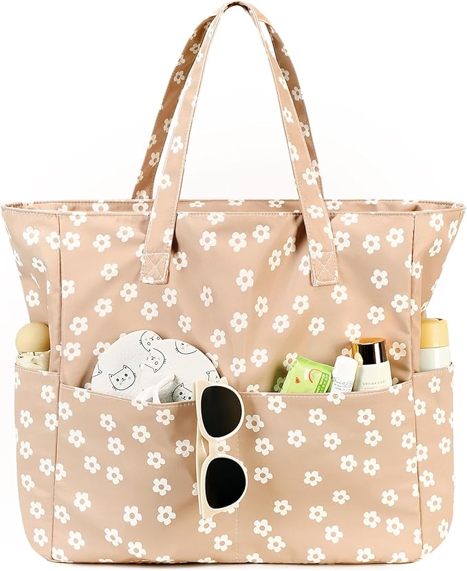 Bluboon Waterproof Beach Tote Pool Bags for Women Ladies Extra Large Carry On Bag With Wet Compartment for Weekender Travel