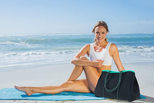 QOGiR Neoprene Multipurpose Beach Bag Tote with Inner Zipper Pocket … … … …