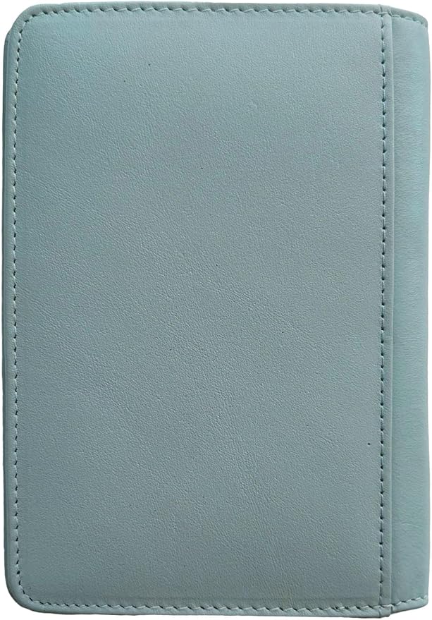 Personalized Monogrammed Chambray Leather RFID Passport Cover Holder and 2 Luggage Tags