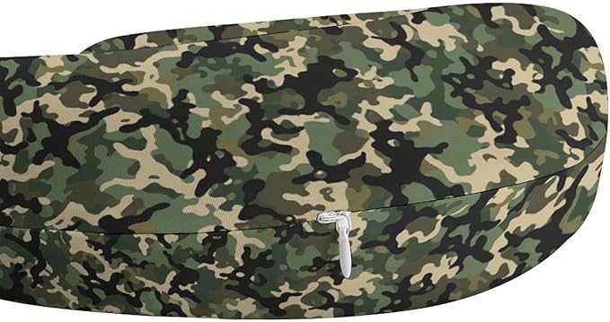 Memory Foam U-Shaped Travel Pillow Neck Pain Relief, Vietnam Tiger Stripe Camo U-Shape, Removable Cover Airplane Car Office