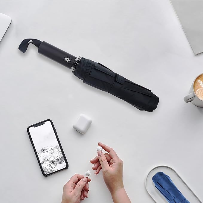 Automatic Umbrella Windproof Lightweight Strong Compact UV Protection Rain Travel Umbrellas Collapsible Backpack Umbrella Suit For Adult