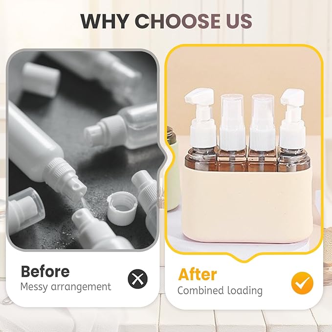 Mini Shampoo Dispenser, Portable Travel Bottle Set, Leak Proof Containers with Labels,Reusable Travel Bottles for Toiletries,Airplane Accessories for Women Men (B-Blue)