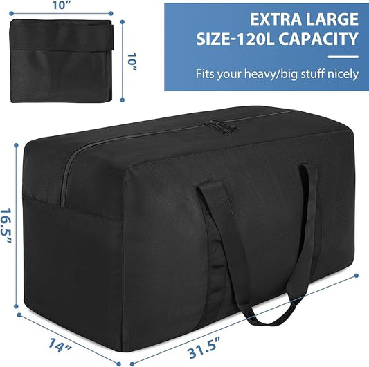 Extra Large Travel Duffle Bag, 120L Gear Bag for Men and Women, Storage Bag Ideal for Overnight Camping and Weekend Getaways