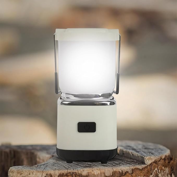 LUXPRO LP189 Mini Lantern - USB-C Rechargeable Camping Light - with 4 Color Modes - Dimmable LED Portable Lantern for Hiking & Emergency - Handy Compact Design - Beige 2 Pack