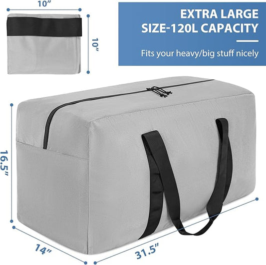 Extra Large Travel Duffle Bag, 120L Gear Bag for Men and Women, Storage Bag Ideal for Overnight Camping and Weekend Getaways