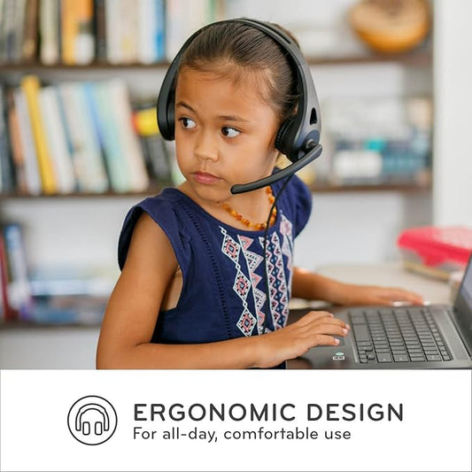 ThinkWrite Technologies / TWT Audio Ergo, TW120 | Premium On-Ear Wired Headset with Noise Reducing Microphone (USB-A Connection)