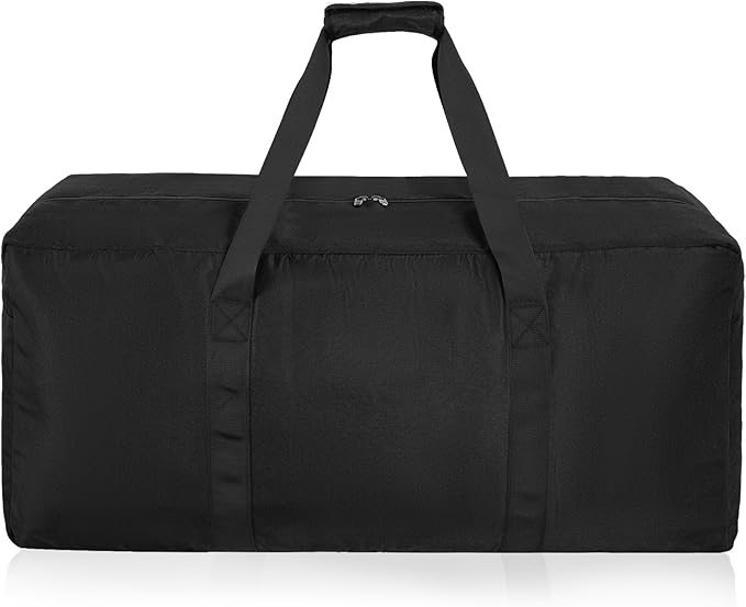 Extra Large Travel Duffle Bag, 160L Gear Bag for Men and Women, Storage Bag Ideal for Overnight Camping and Weekend Getaways, Black