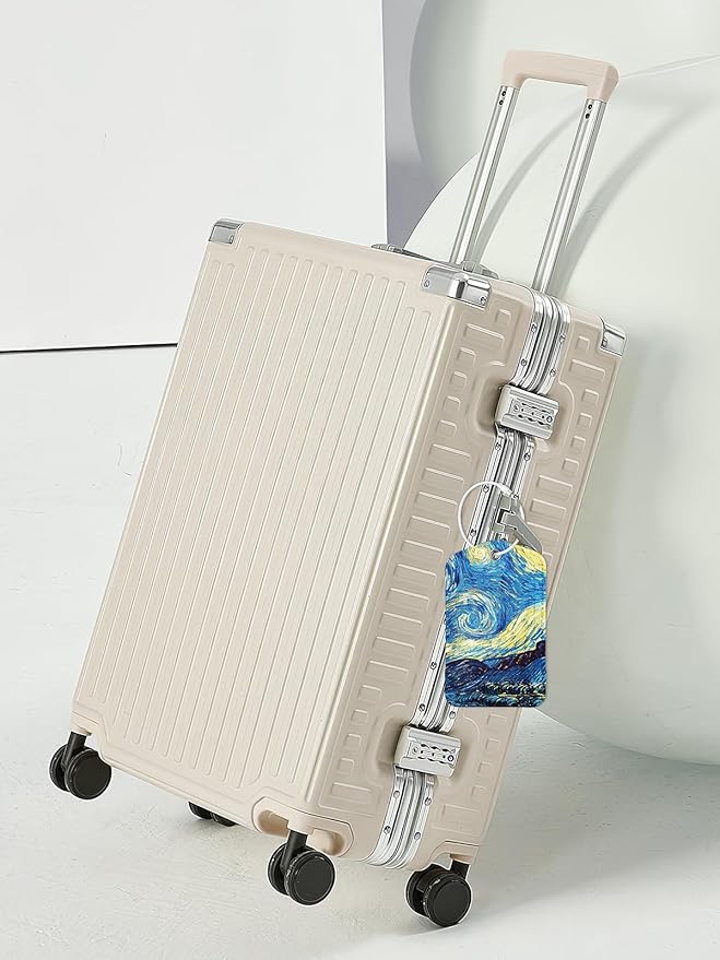 TopMade Smart Luggage Tag with Apple Find My, Premium Leather Luggage Tags for Suitcase, Travel Bags, Backpacks, Anti-Lost Suitcase Tag Tracker for Travel with Privacy Name Card, Rechargeable