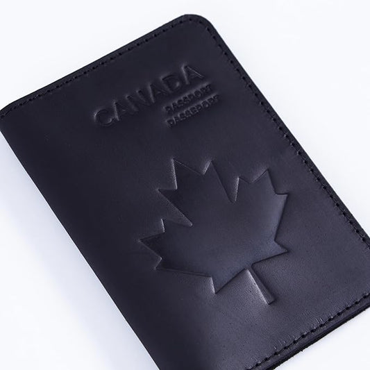 INCARNE Passport Cover - Travel Passport Wallet - Leather Passport Holder for Men Women Family with Card Slots & Note Compartmen - Sleeve Protector - Genuine Leather - Vintage Black