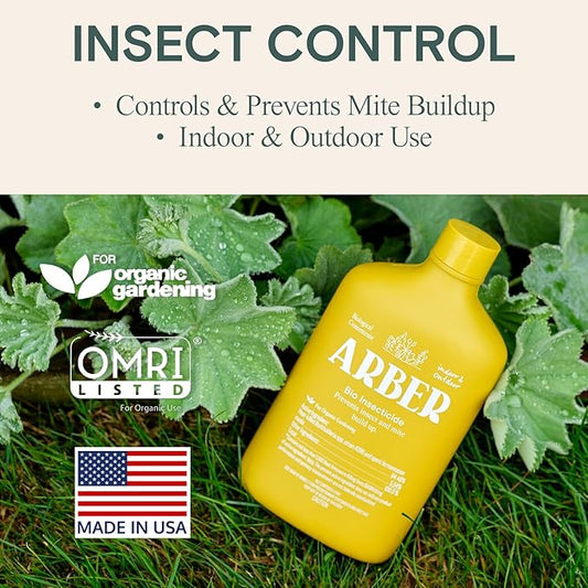 Organic Insecticide Liquid Concentrate ā Plant Spray for Indoor & Outdoor Use ā Controls Fungus Gnats, Aphids, Whiteflies, Mealybugs & Spider Mites ā Houseplant & Garden Insect Killer, Fast-Acting