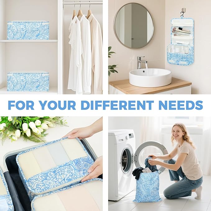 BAGAIL 9 Set Packing Cubes Luggage Packing Organizers for Travel Accessories