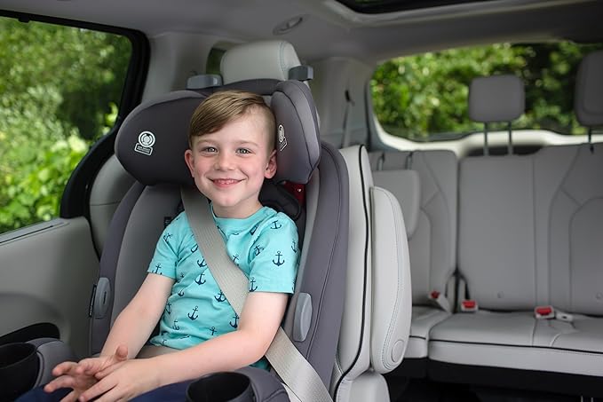 Safety 1st Grow and Go All-in-One Slim Convertible Car Seat, Rear Facing, 5-40 lbs, Forward Facing (30–65 lbs), High Back Booster Seat 40-100 pounds, Evening Dusk