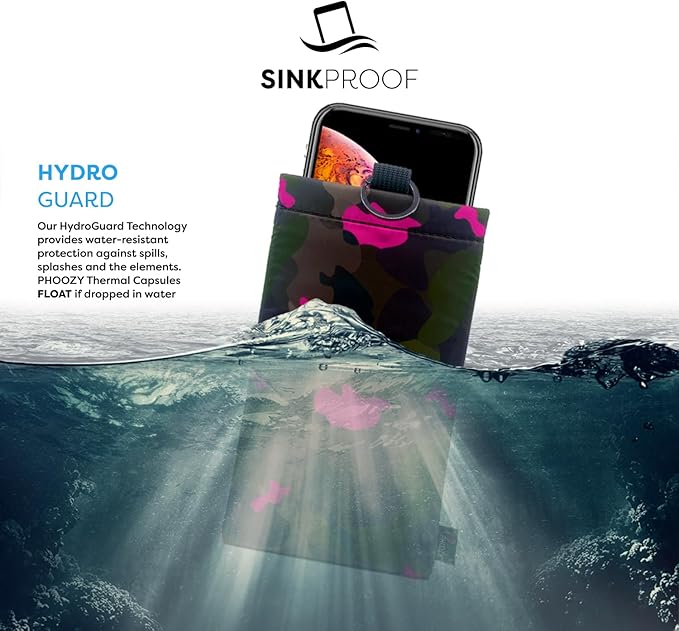 PHOOZY Apollo II Thermal Phone Case Cold Weather Insulated Pouch | Extends Battery Life 4X | NASA Tech Skiing Snowboard Accessories | Military Grade | Large - Pink CAMO