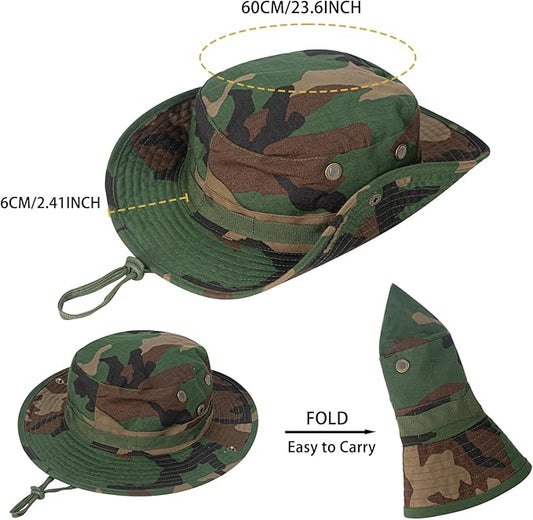 Sun Hats for Men Women Boonie Hat UPF 50+ Bucket Hat Wide Brim UV Protection Fishing Hiking Safari Outdoor Hats