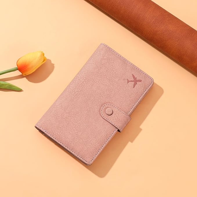 RFID Blocking Passport Wallet Cover Case Travel Document Organizer for Women and Men,Travel Wallet for Credit Card