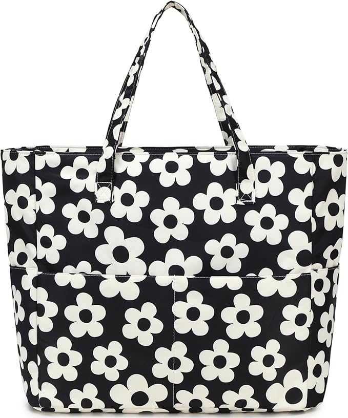 Bluboon Waterproof Beach Tote Pool Bags for Women Ladies Extra Large Carry On Bag With Wet Compartment for Weekender Travel