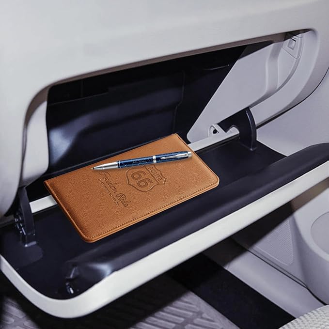 CoBak Car Registration and Insurance Holder - Vehicle Glove Box Car Organizer,Auto Truck Comparment Accessories Case with Magnetic Closure for Driver License,Cards