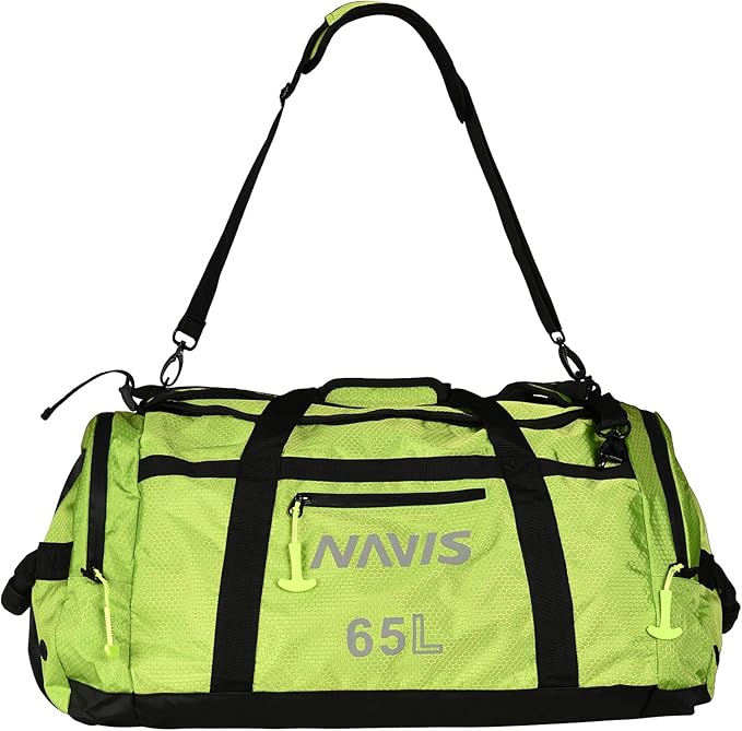 65L Sailing Bag Duffel - Waterproof Multi-Functional Dry Backpack with Wet/Dry Storage, 1680D Heavy Duty Nylon