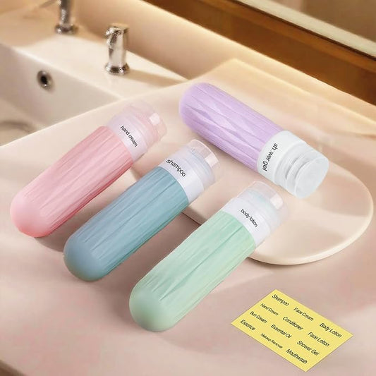 IYYI Travel Bottles for Toiletries, TSA Approved Travel Size Containers, Silicone Toiletries Bottles, Leakproof, Refillable Containers Kits for Shampoo and Conditioner (Dark, 90, Milliliters)