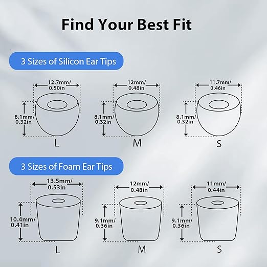 Ear Plugs for Sleeping Noise Cancelling, Reusable Soft Noise Reduction Earplugs for Sleep, Focus, Travel, Work, Motorcycle, Concert with 6 Silicone Ear Tips and 6 Foam Ear Tips - 25-35dB Black