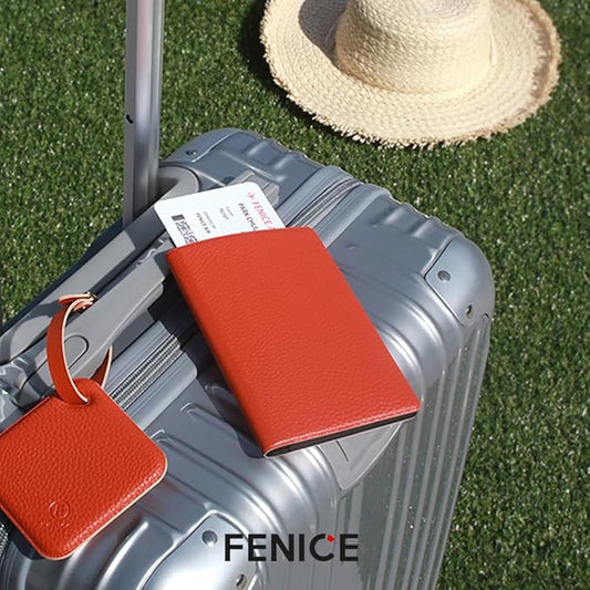 Fenice Classic Passport Cover Holder Wallet Case for Travel Essential RFID Blocking Vegan Leather Waterproof (WHITE)