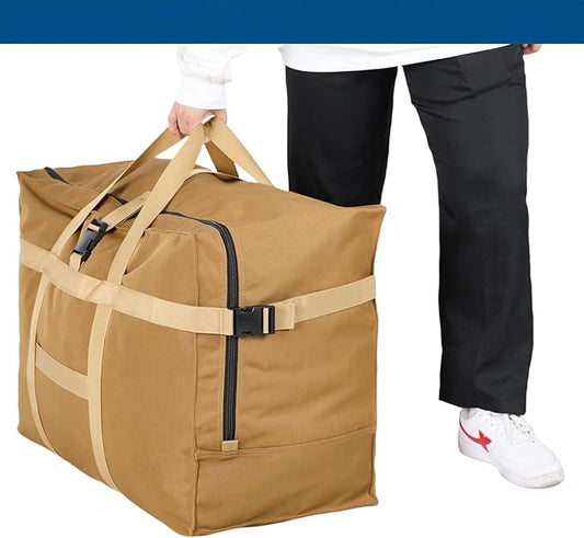 Arxus Large Duffel Bag, Waterproof Carry on Weekend Overnight Storage Bag over Luggage for Airline, Travel, Camping, Moving