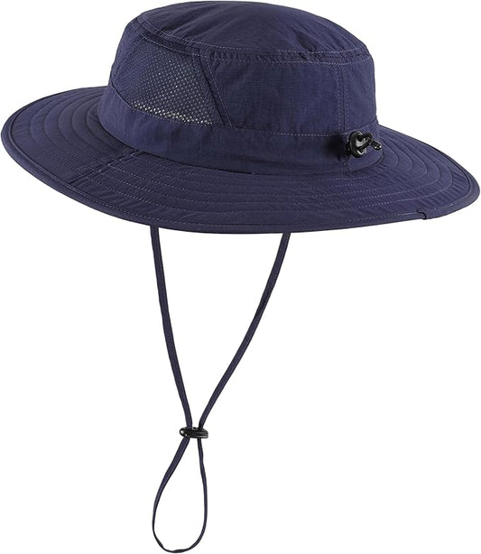 Connectyle Outdoor UPF50+ Men's Sun Hat Foldable Wide Brim Bucket Hat for Fishing Hiking Gardening Breathable Safari Hat