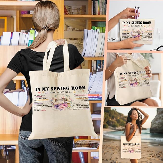 Writer Sewing Doctor Seam Principa Cosmetic Makeup Bag Beach Canvas Tote Bag for Women Girls Christmas Birthday