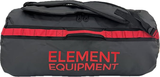 Element Equipment Trailhead Duffel Bag Shoulder Straps Waterproof Black/Red Small