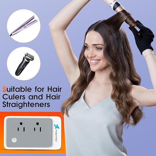 220V to 110V Voltage Converter US to Europe for Curling Iron and Hair Straighteners, Power Converter for European Travel Plug Adapter with 2 USB A & 2 USB C Ports (Type A/C/G/I-Global)