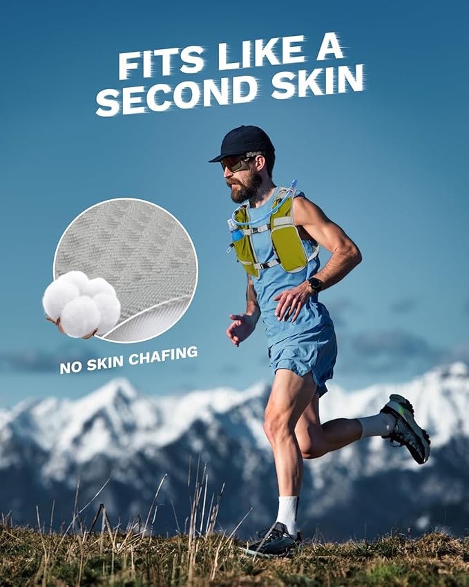 Running Vest for Women and Men, Hydration Running Backpack, Runners Vest, Hydration Vest, with Front Phone Holder, Adjustable Chest and Waist Strap