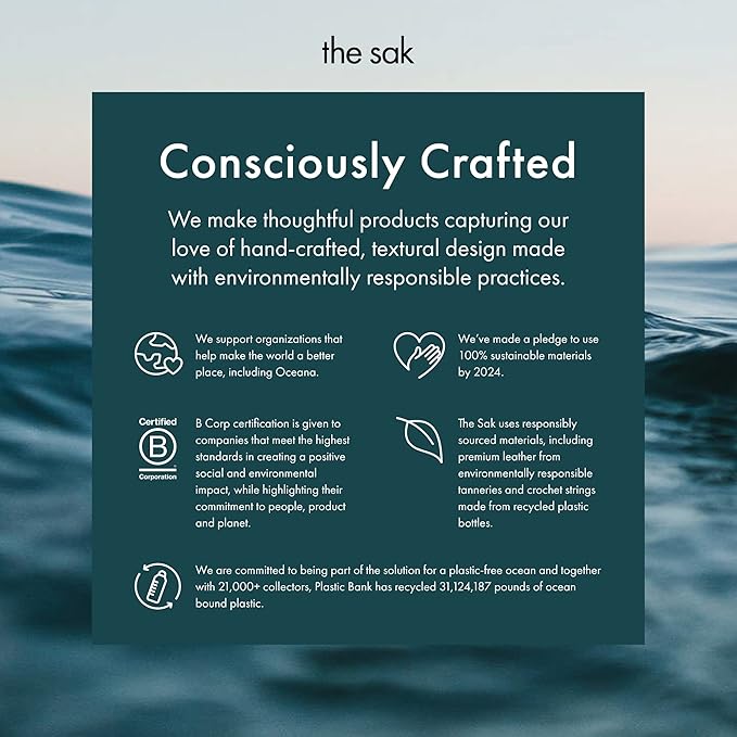 The Sak Casual Classics Tote Bag - Hand Crochet Woman's Purse For Everyday, Travel, Beach Bag - Handbag With Shoulder Straps