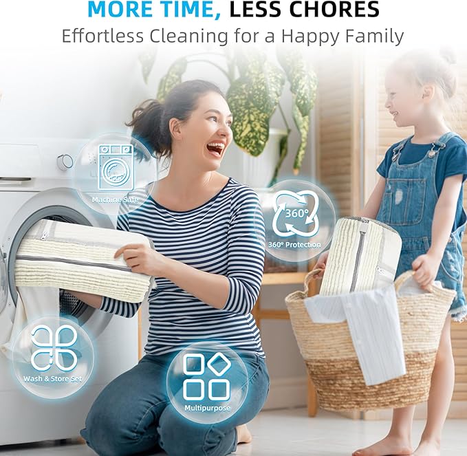 Shoe Washing Machine Bag | Laundry Shoe Bag for Washer and Dryer, 2pcs Reusable Shoes Cleaner Bags, Chenille Microfiber for Sneakers Tennis Shoes, Zipper with Lock Ring