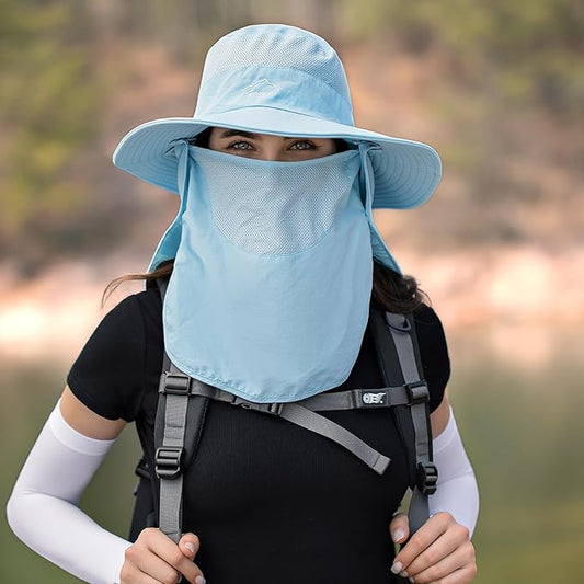 Sun Hats for Men Women Fishing Hat UPF 50+ Breathable Wide Brim Summer UV Protection Hat