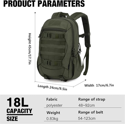 Mardingtop Tactical Molle Backpack for Men- 18L/28L EDC Hiking & Motorcycle Backpack