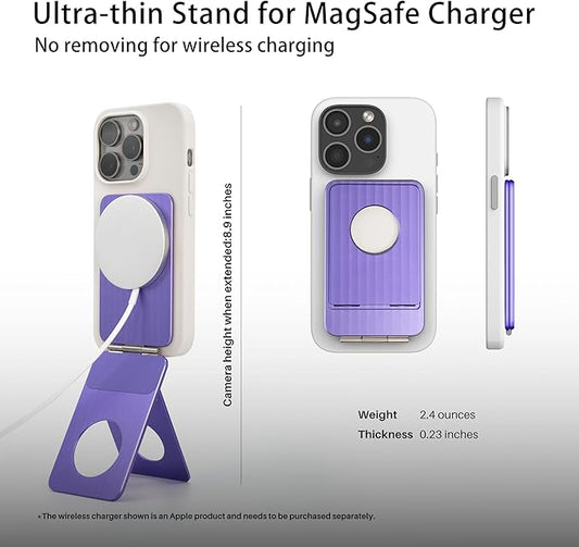 Phone Tripod Stand, Aluminum Alloy Mini Tripod Compatible with Magsafe iPhone 17/16/15/14/13/12 Series, Foldable Strong Magnetic Phone Stand, Mult-Angle Adjustment Selfie Stick