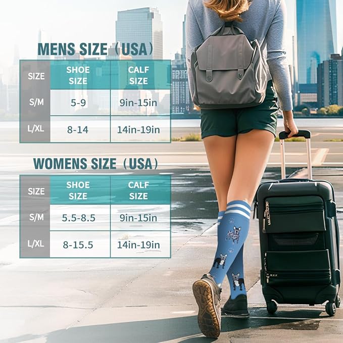 BLUEENJOY Copper Compression Socks for Women & Men (6 pairs) - Best Support for Nurses, Running, Hiking, Recovery