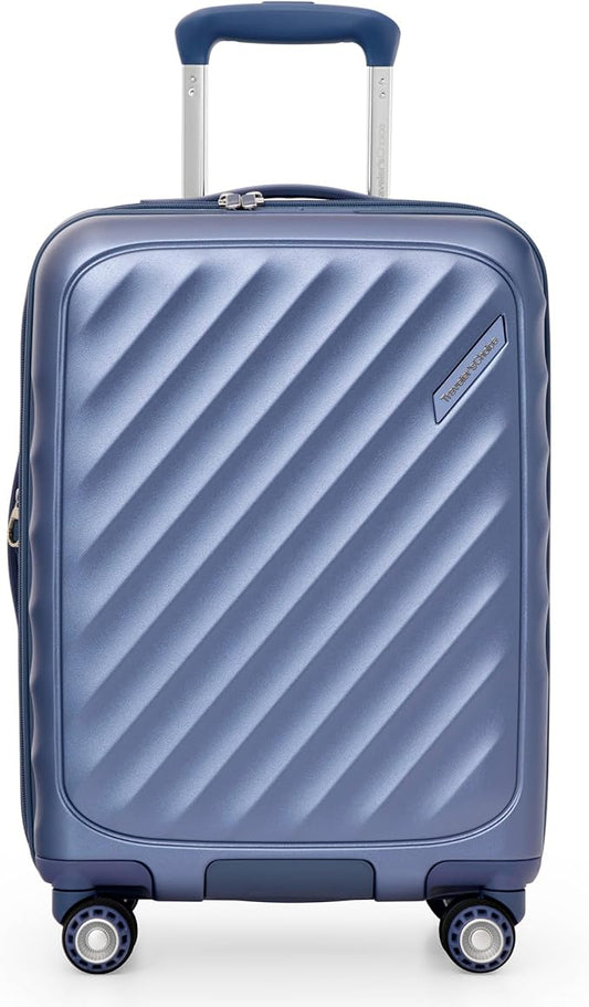 Traveler's Choice Elm Expandable Spinner Luggage Set, Matte Navy, 21" Carry-On