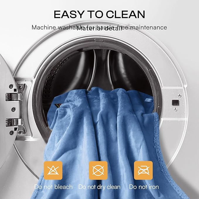 Luciphia Waterproof Pet Blanket, Liquid Pee Proof Dog Blanket for Sofa Bed Couch, Reversible Sherpa Fleece Furniture Protector Cover for Small Medium Large Dogs Cats, Navy Blue Small(40" x 28")