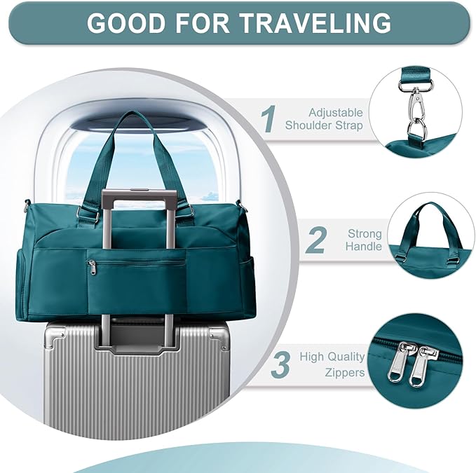 Gym Bag for Women Men, Sport Duffle Bag with Shoe Compartment, Travel Shoulder Bags, Carry on Gym Tote Bags