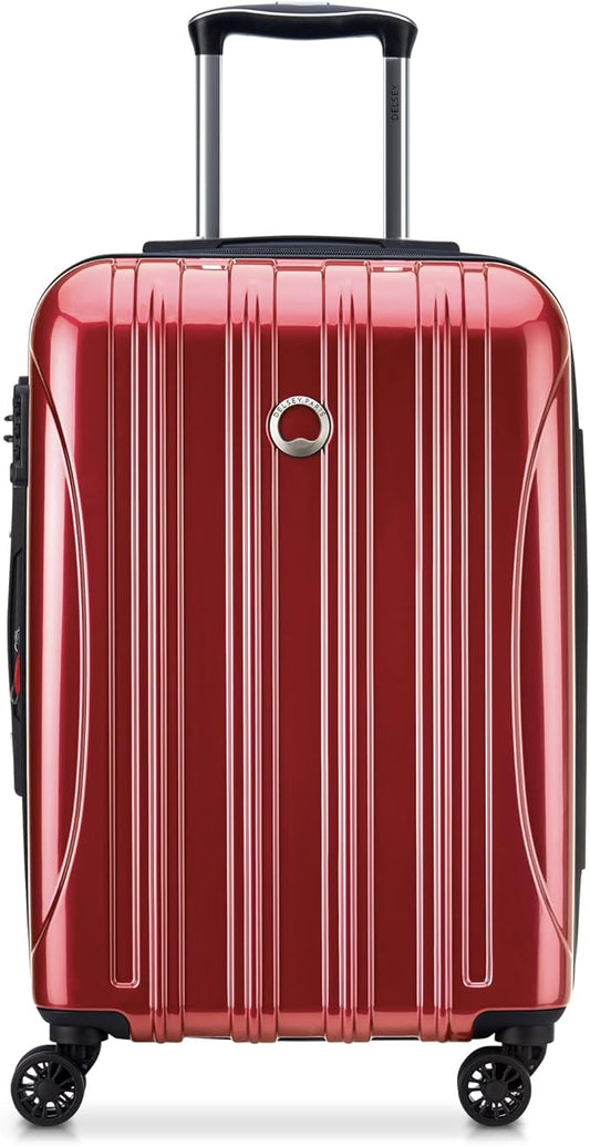 DELSEY PARIS Helium Aero Hardside Expandable Luggage with Spinner Wheels, Brick Red, 2-Piece Set (21/24)